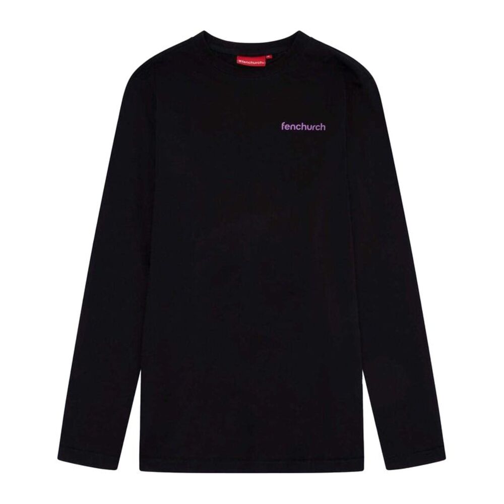 Fenchurch Mens Spencer Long-Sleeved T-Shirt / Black